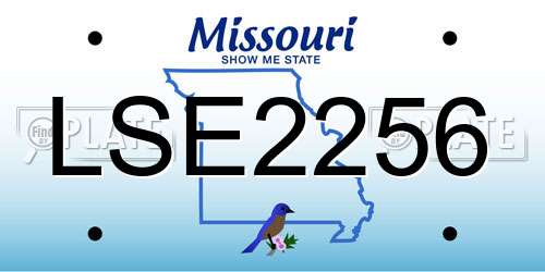 LSE2256 Missouri License Plate