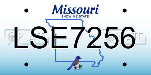 LSE7256 Missouri License Plate