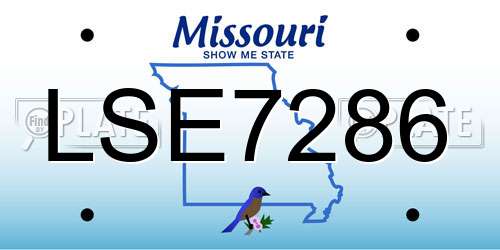 LSE7286 Missouri License Plate