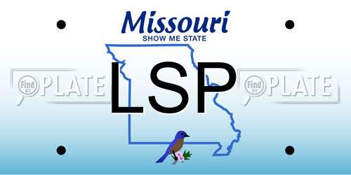 LSP Missouri License Plate