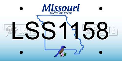 LSS1158 Missouri License Plate