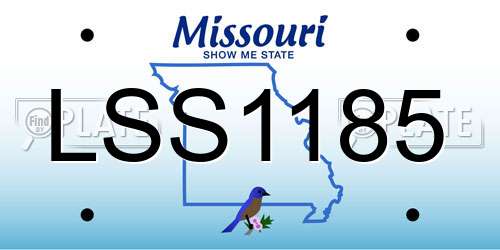 LSS1185 Missouri License Plate