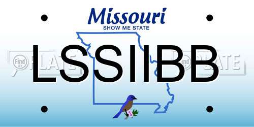 LSSIIBB Missouri License Plate
