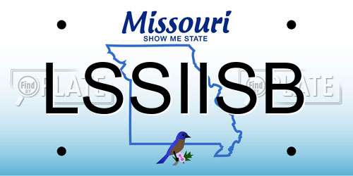LSSIISB Missouri License Plate