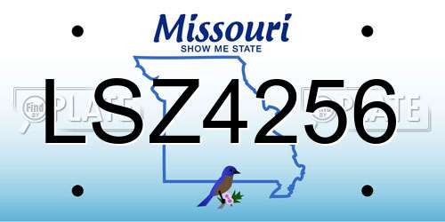 LSZ4256 Missouri License Plate