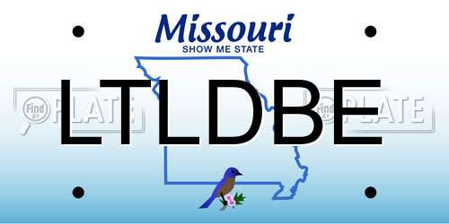 LTLDBE Missouri License Plate