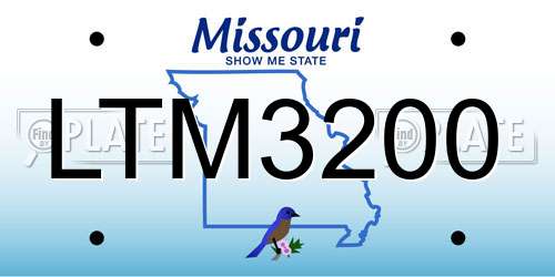 LTM3200 Missouri License Plate