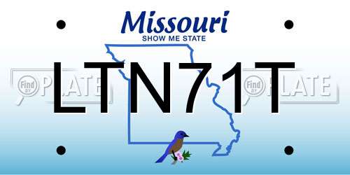 LTN71T Missouri License Plate
