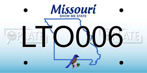 LTO006 Missouri License Plate