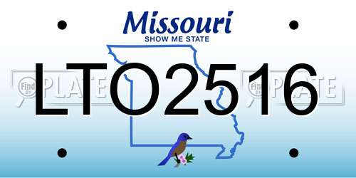 LTO2516 Missouri License Plate