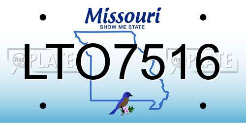 LTO7516 Missouri License Plate