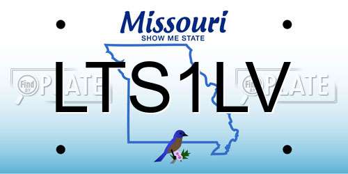 LTS1LV Missouri License Plate