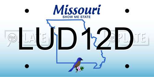 LUD12D Missouri License Plate