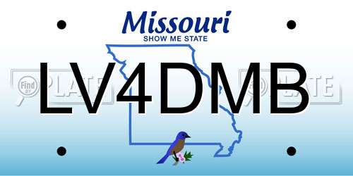 LV4DMB Missouri License Plate