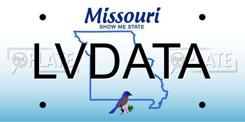 LVDATA Missouri License Plate