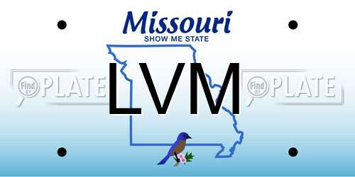 LVM Missouri License Plate