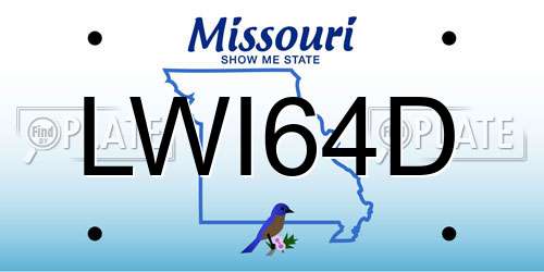LWI64D Missouri License Plate