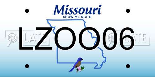 LZOO06 Missouri License Plate