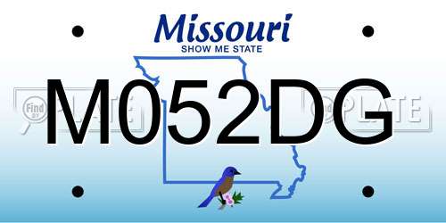 M052DG Missouri License Plate