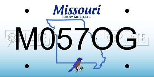 M057OG Missouri License Plate