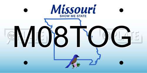 M08TOG Missouri License Plate