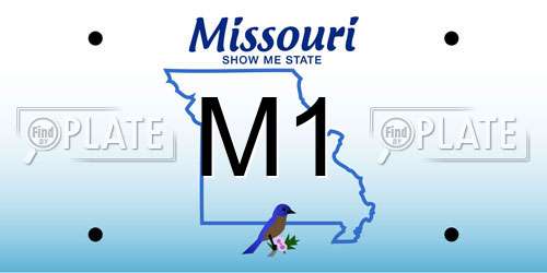 M1 Missouri License Plate