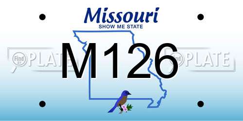 M126 Missouri License Plate