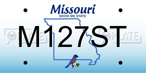 M127ST Missouri License Plate
