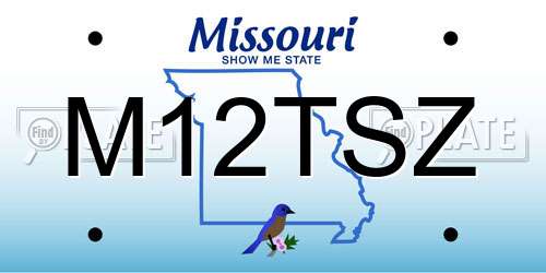 M12TSZ Missouri License Plate