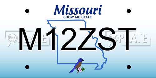 M12ZST Missouri License Plate