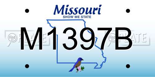 M1397B Missouri License Plate