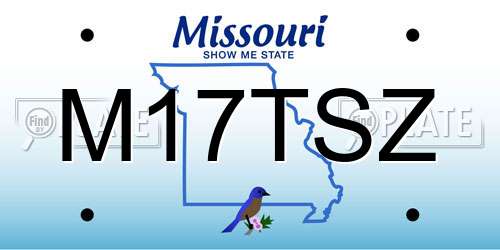 M17TSZ Missouri License Plate