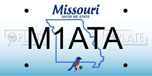 M1ATA Missouri License Plate