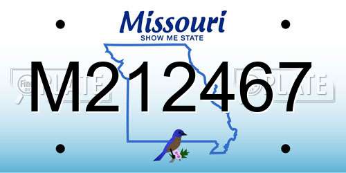 M212467 Missouri License Plate
