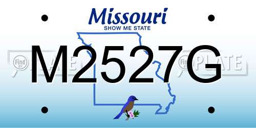 M2527G Missouri License Plate