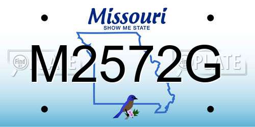 M2572G Missouri License Plate