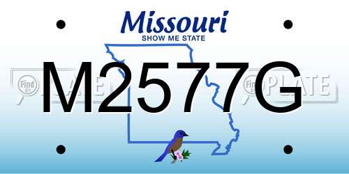 M2577G Missouri License Plate