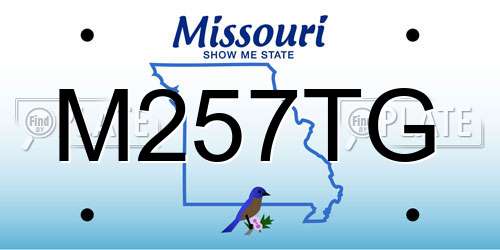 M257TG Missouri License Plate