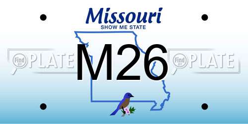 M26 Missouri License Plate