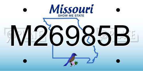 M26985B Missouri License Plate