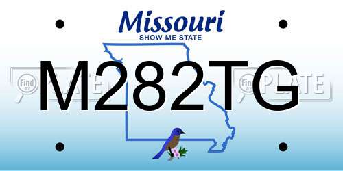 M282TG Missouri License Plate