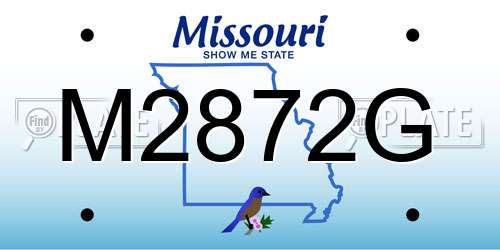 M2872G Missouri License Plate