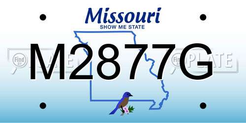 M2877G Missouri License Plate