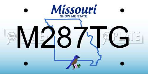 M287TG Missouri License Plate