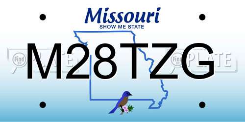 M28TZG Missouri License Plate