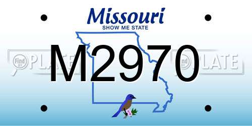 M2970 Missouri License Plate