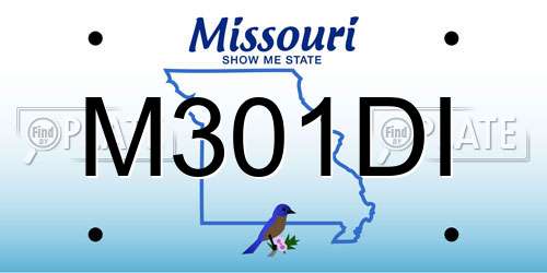 M301DI Missouri License Plate