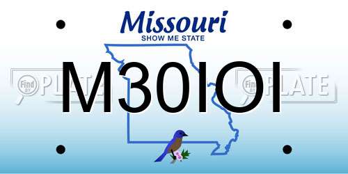 M30IOI Missouri License Plate