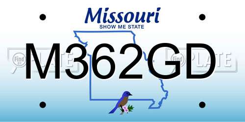 M362GD Missouri License Plate