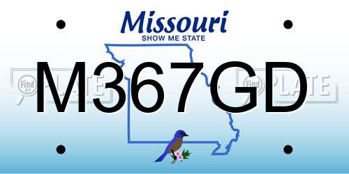 M367GD Missouri License Plate